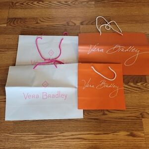 Vera Bradley White and Orange Gift Bags